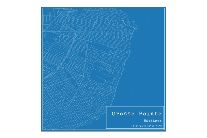 map of grosse pointe michigan