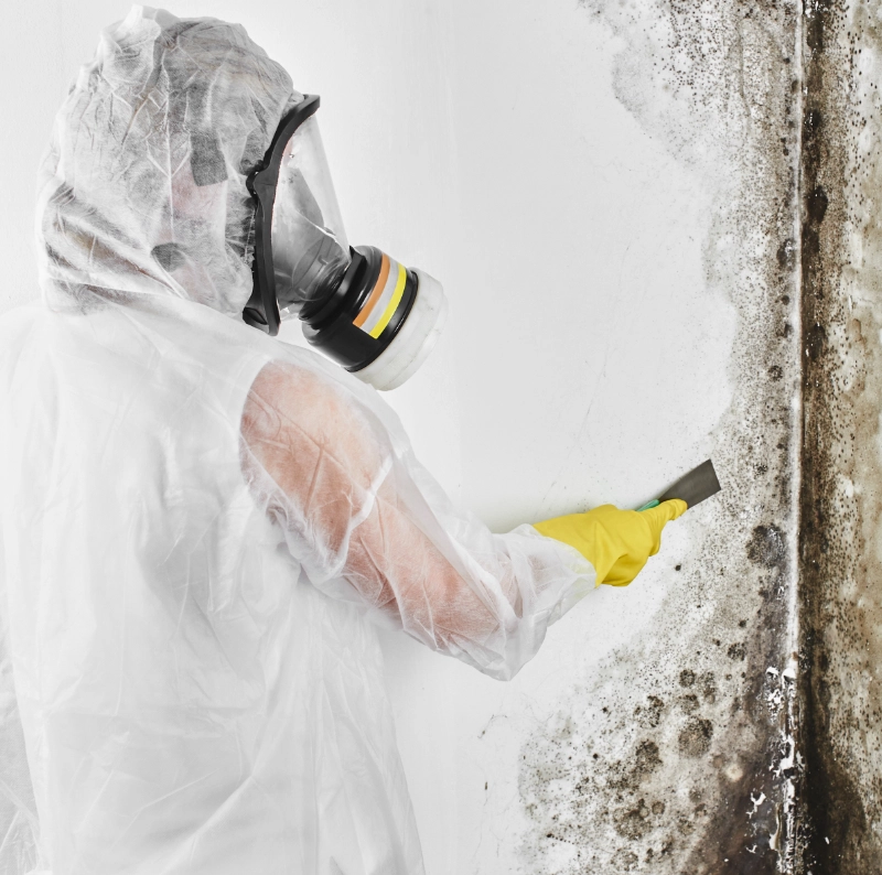 Mold inspection and remediation after moisture damage