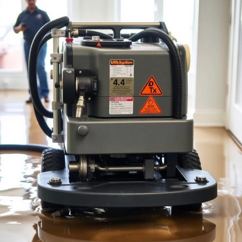 Water extraction equipment removing standing water from a property